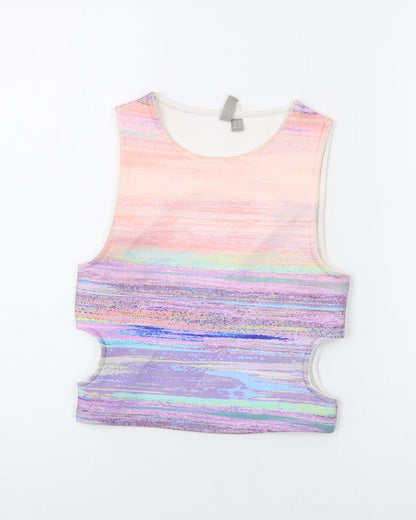 Womens UK Size 8 ASOS Multicoloured Cropped Tank