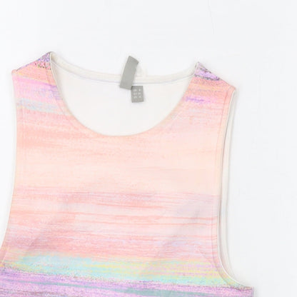 Womens UK Size 8 ASOS Multicoloured Cropped Tank