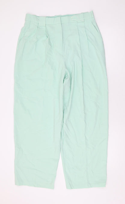 Womens UK Size 14 Marks and Spencer Regular Fit  Green Trousers