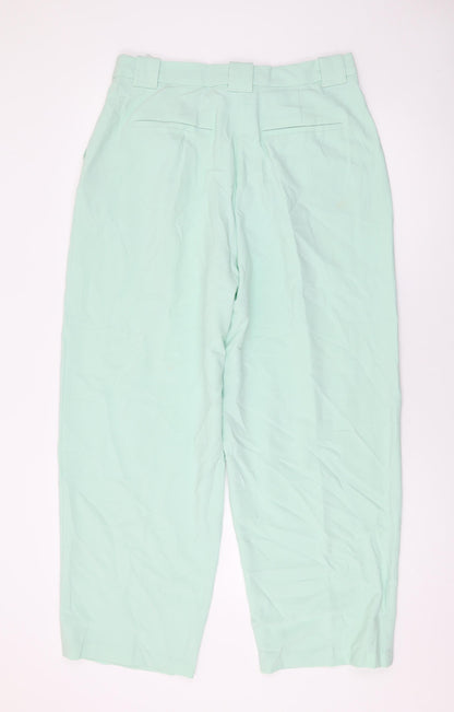 Womens UK Size 14 Marks and Spencer Regular Fit  Green Trousers