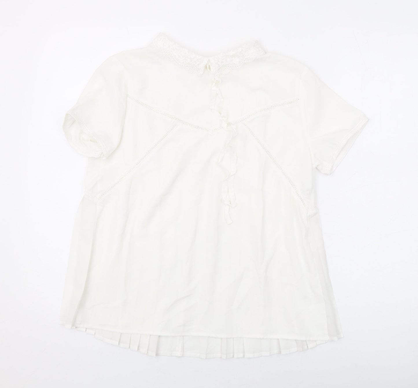 Womens UK Size S Grace & Mila White Basic Blouse