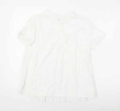 Womens UK Size S Grace & Mila White Basic Blouse
