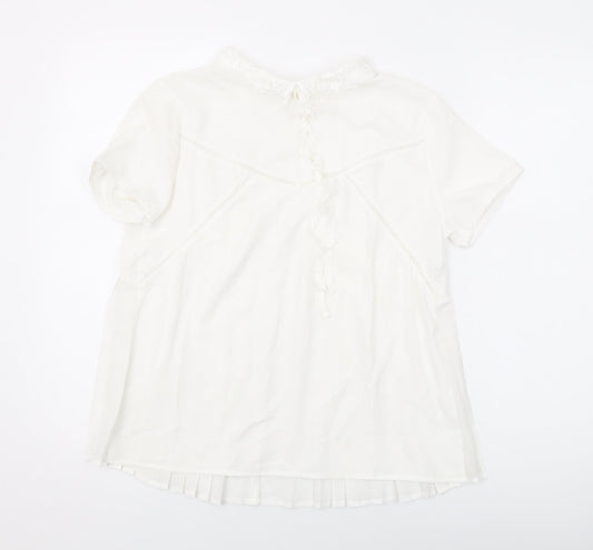 Womens UK Size S Grace & Mila White Basic Blouse