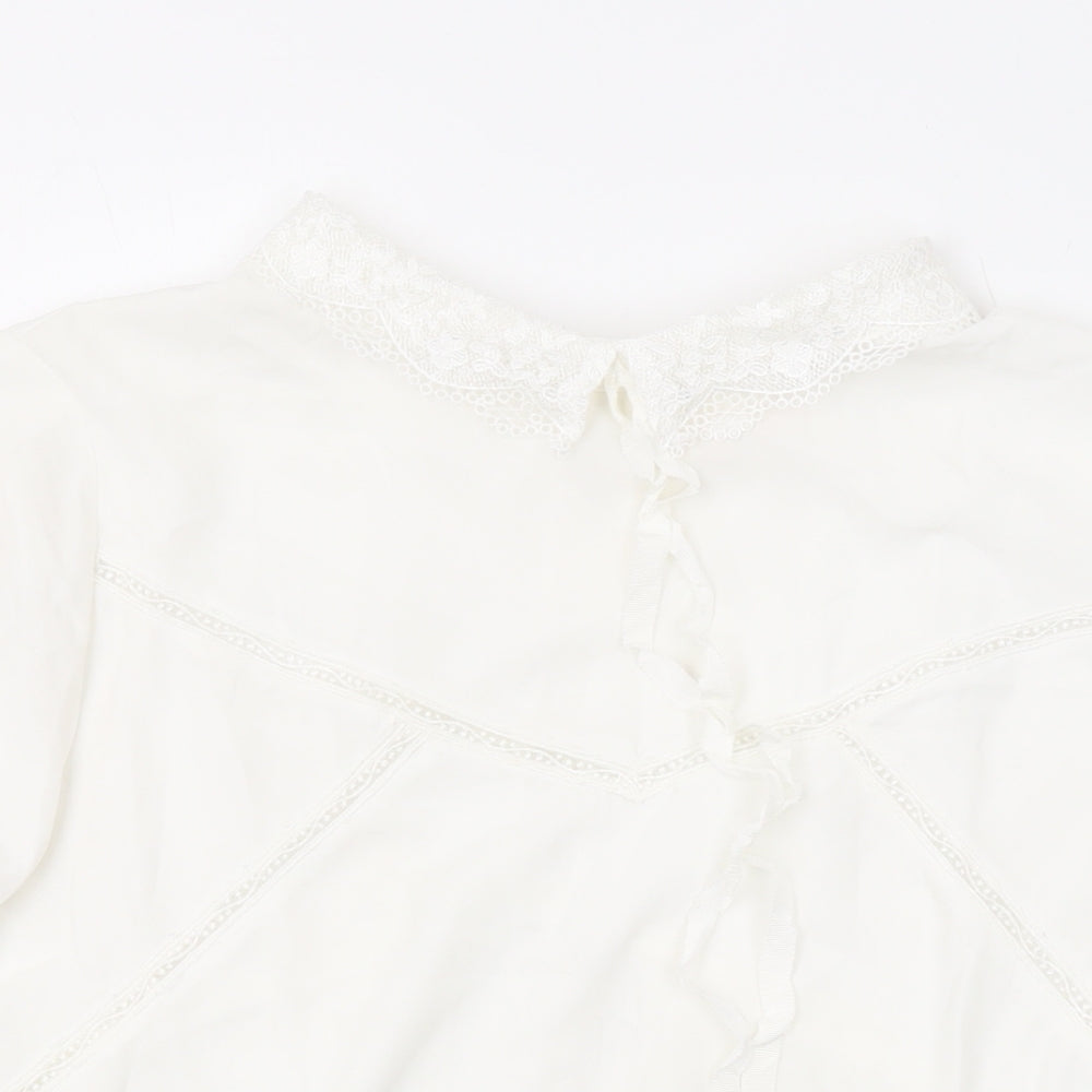 Womens UK Size S Grace & Mila White Basic Blouse