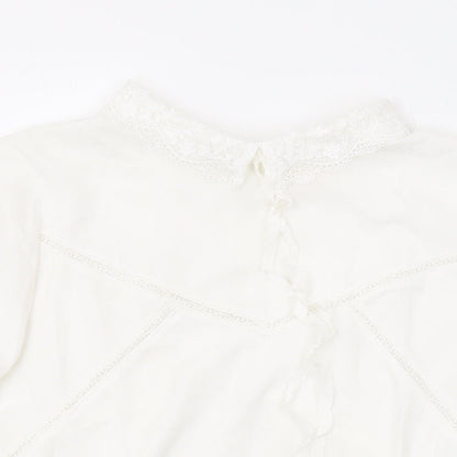 Womens UK Size S Grace & Mila White Basic Blouse