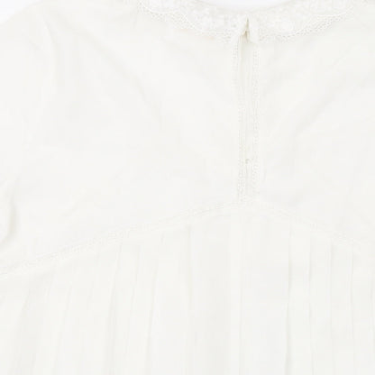 Womens UK Size S Grace & Mila White Basic Blouse
