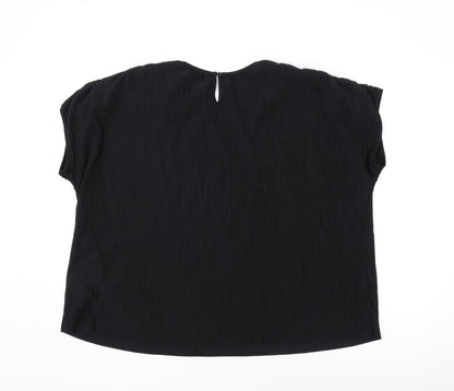 Womens UK Size 12 Marks and Spencer Black Basic T-Shirt