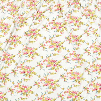 Oh My Love Womens Yellow Floral Viscose Mini Skirt Size S