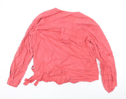 Womens UK Size 12 NEXT Pink Basic Blouse