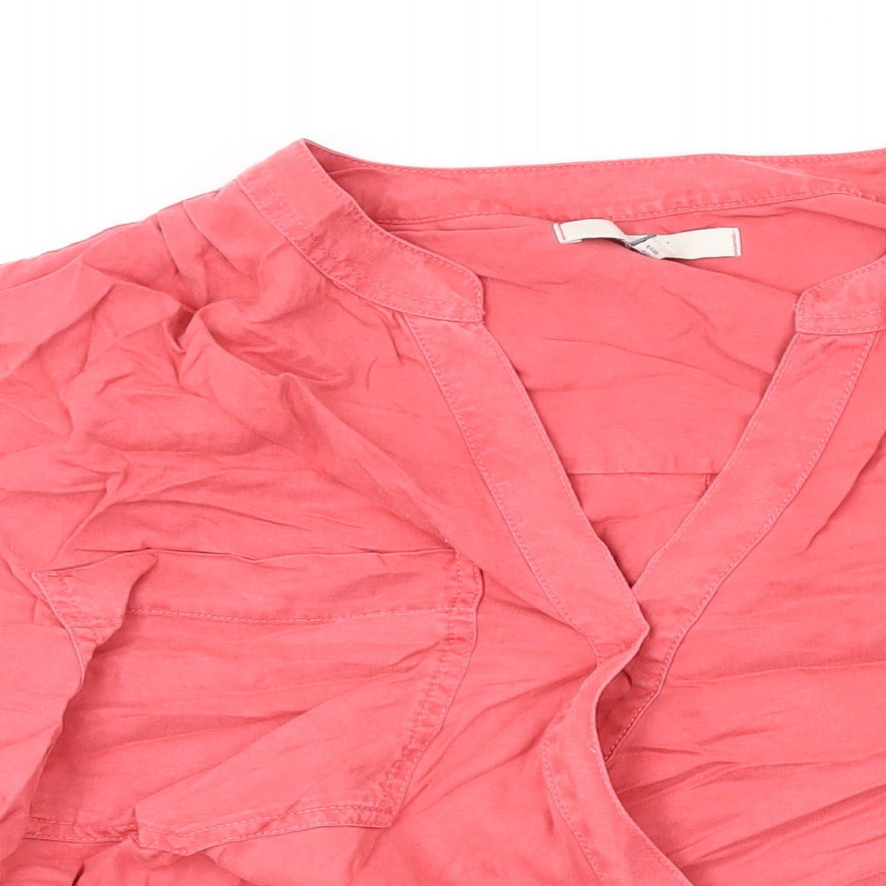 Womens UK Size 12 NEXT Pink Basic Blouse
