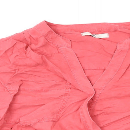 Womens UK Size 12 NEXT Pink Basic Blouse