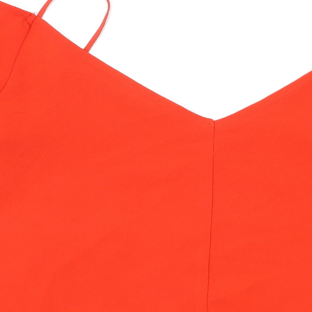 Womens UK Size 10 River Island Red Basic Blouse
