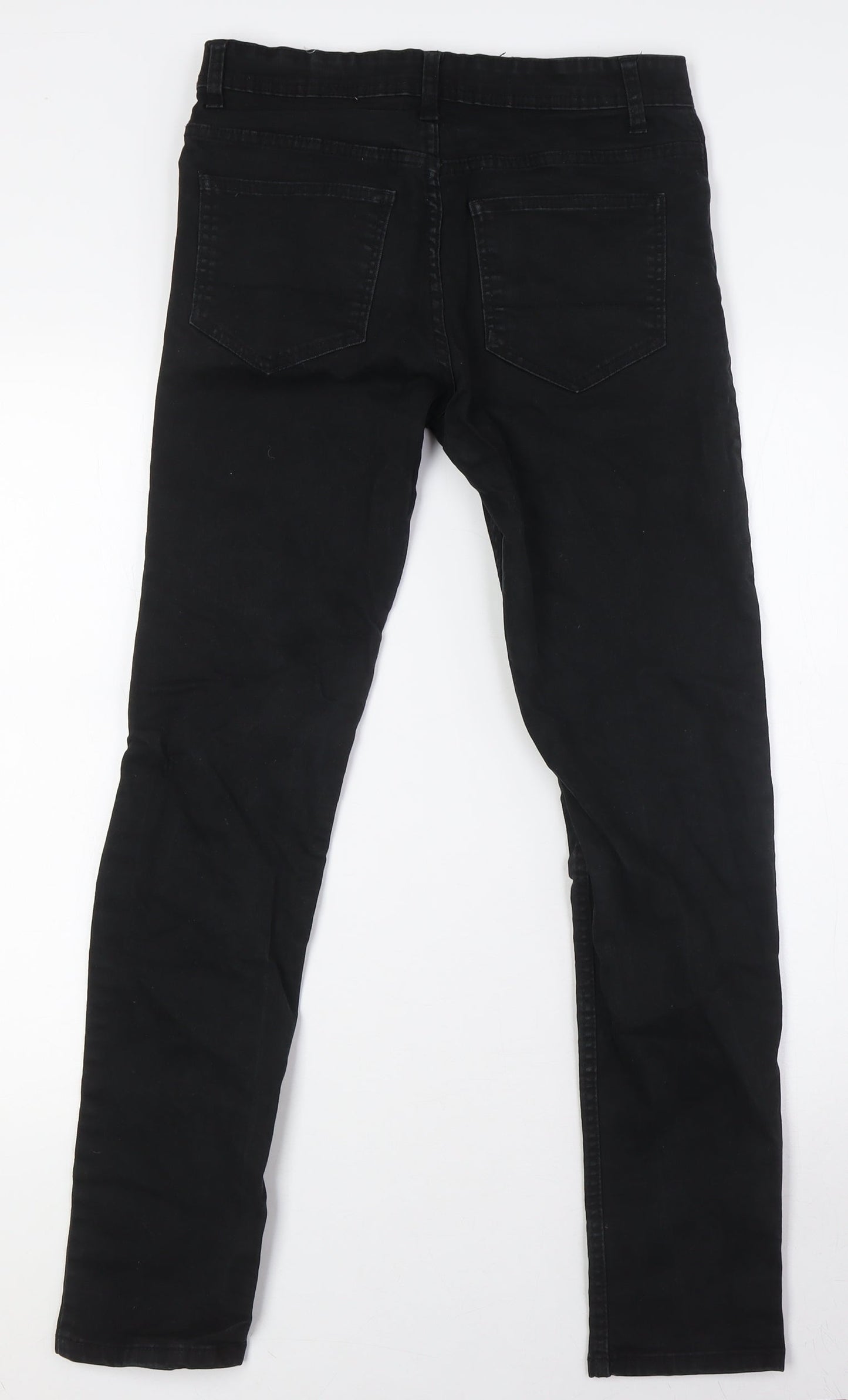 Denim Co Mens Black Cotton Skinny Jeans Size 28 in L30 in Regular Zip