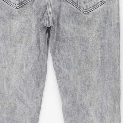 &Denim Mens Grey Cotton Skinny Jeans Size 30 in L34 in Regular Zip - Stone Wash