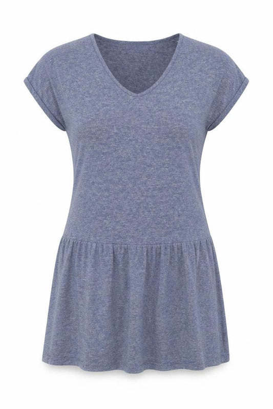 NEXT Womens Blue Cotton A-Line Size 8 V-Neck