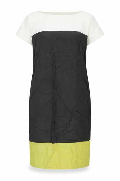 Fenn Wright Manson Womens Green Linen Pencil Dress Size 14 Boat Neck Zip