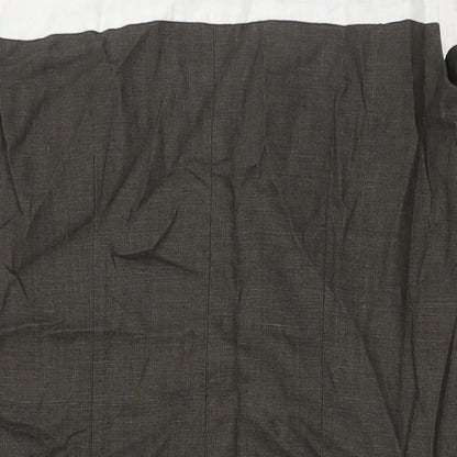 Fenn Wright Manson Womens Green Linen Pencil Dress Size 14 Boat Neck Zip