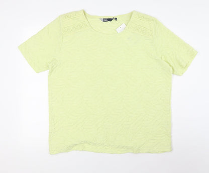 Womens UK Size XL Isle Yellow Basic T-Shirt