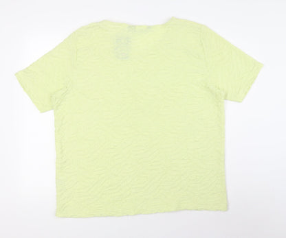 Womens UK Size XL Isle Yellow Basic T-Shirt
