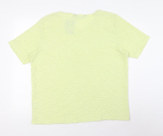 Womens UK Size XL Isle Yellow Basic T-Shirt
