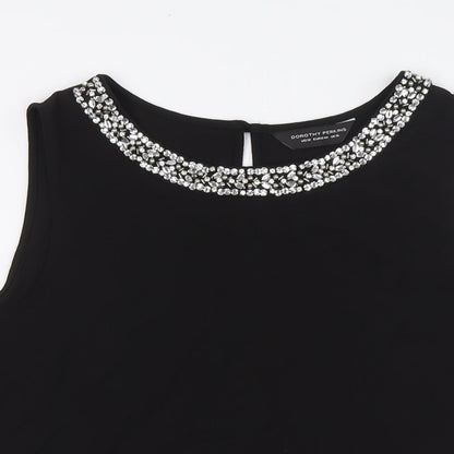 Womens UK Size 16 Dorothy Perkins Black Basic Blouse