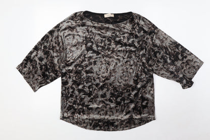 Womens UK Size 12 Per Una Grey Basic Blouse