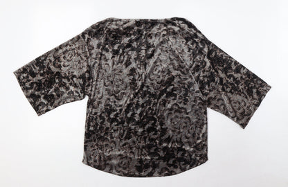 Womens UK Size 12 Per Una Grey Basic Blouse