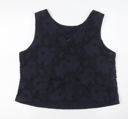 Womens UK Size 16 Marks and Spencer Blue Basic Blouse