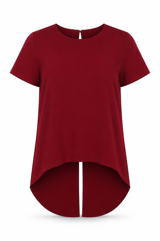 Womens UK Size S Glamorous Red Basic Blouse