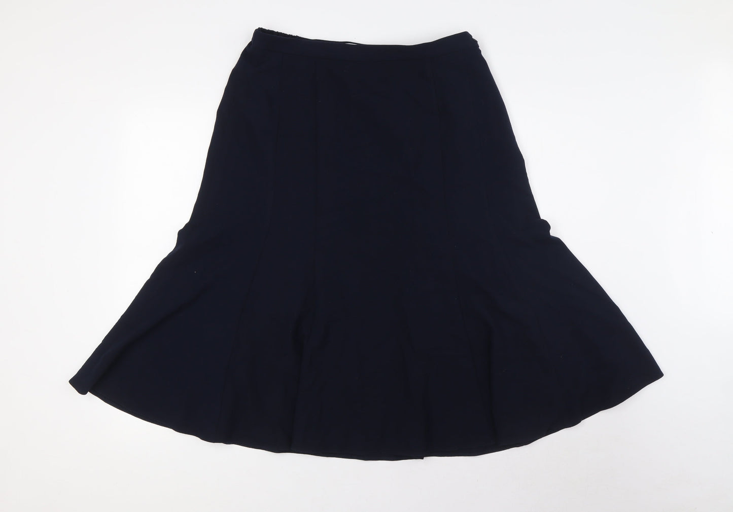 Cotswold Collections Womens Blue Polyester A-Line Skirt Size 14 Zip