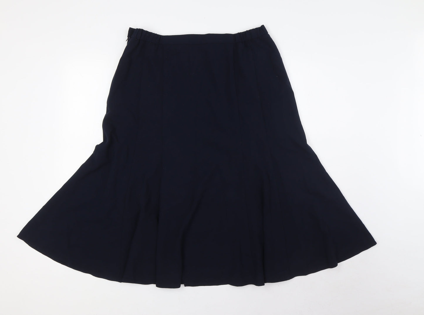 Cotswold Collections Womens Blue Polyester A-Line Skirt Size 14 Zip