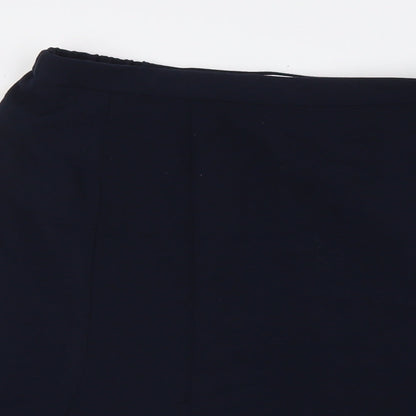 Cotswold Collections Womens Blue Polyester A-Line Skirt Size 14 Zip