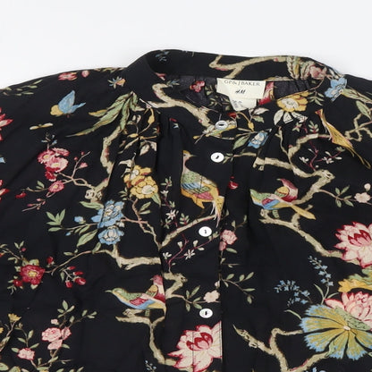 Womens UK Size 8 H&M Multicoloured Basic Blouse