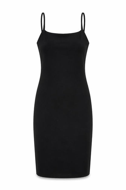 PRETTYLITTLETHING Womens Black Polyester Pencil Dress Size 4 Square Neck