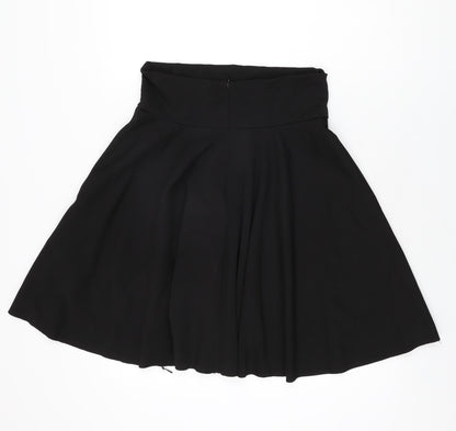 Seylos Womens Black Polyester Skater Skirt Size XL Zip