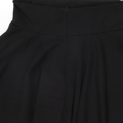 Seylos Womens Black Polyester Skater Skirt Size XL Zip