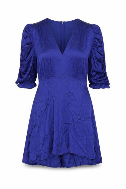Zara Womens Blue Viscose Playsuit One-Piece Size S L3 in Zip