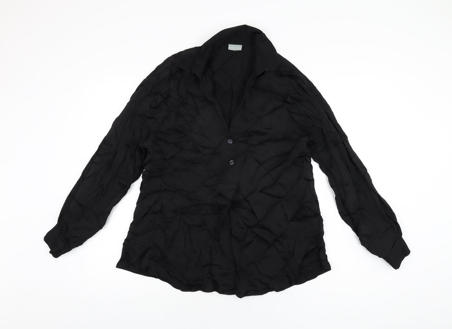 Womens UK Size 6 Oliver Bonas Black Basic Blouse