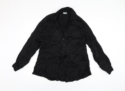 Womens UK Size 6 Oliver Bonas Black Basic Blouse