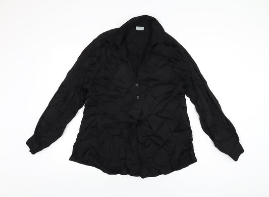 Womens UK Size 6 Oliver Bonas Black Basic Blouse