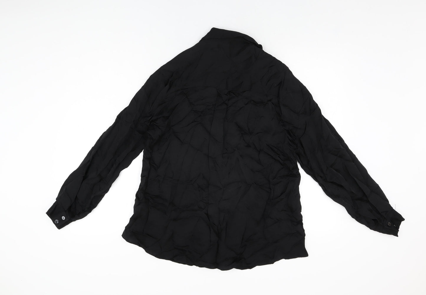 Womens UK Size 6 Oliver Bonas Black Basic Blouse