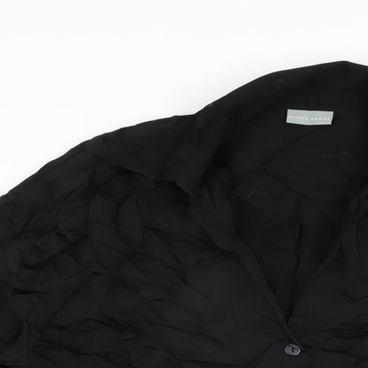 Womens UK Size 6 Oliver Bonas Black Basic Blouse