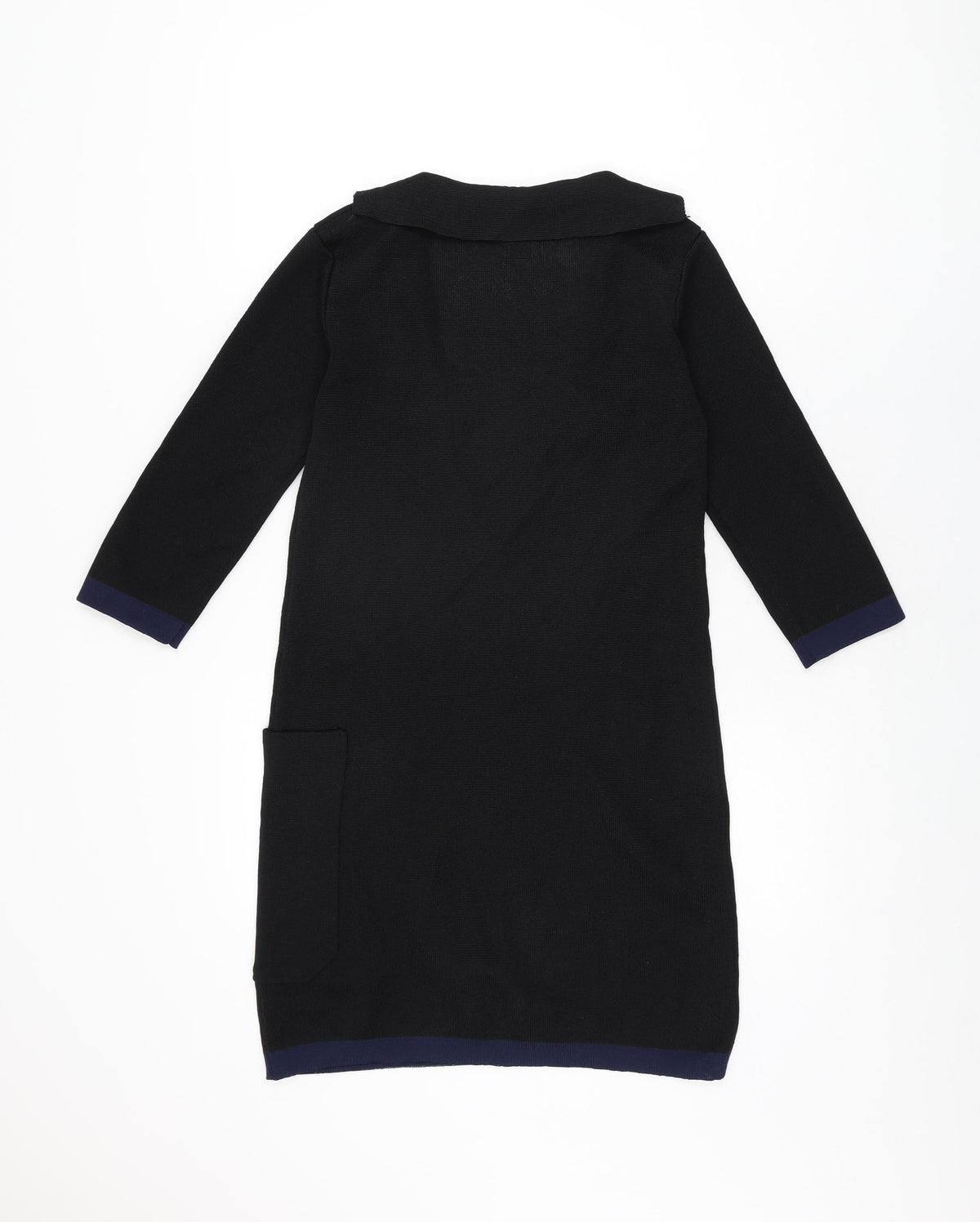Selection Womens Black Polyester Bodycon Size S Collared Pullover