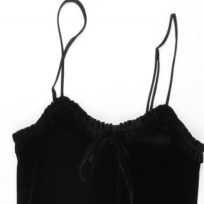 Urban Outfitters Womens Black Polyester Mini Size S V-Neck Pullover