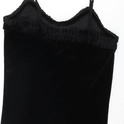 Urban Outfitters Womens Black Polyester Mini Size S V-Neck Pullover