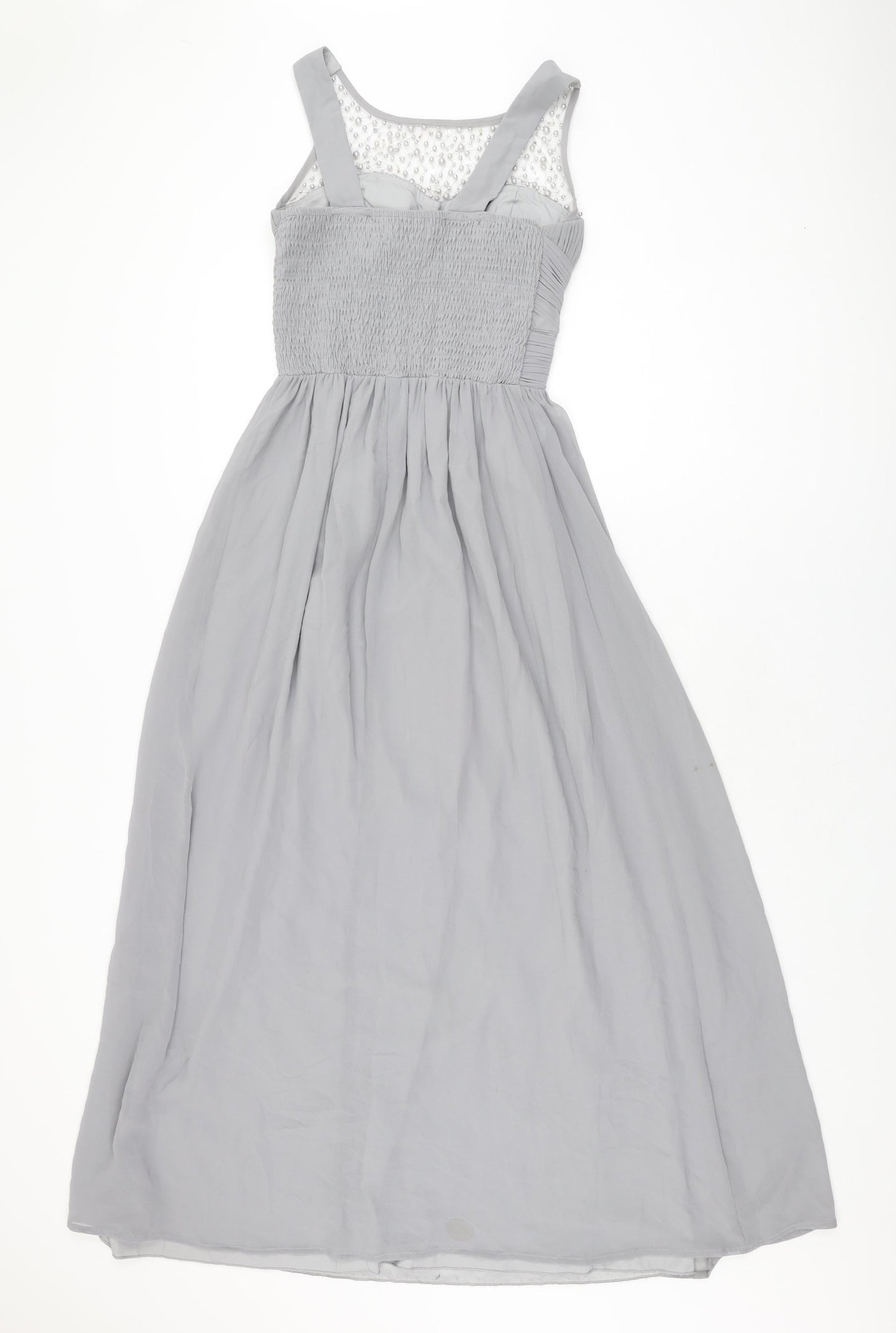 Little Mistress Womens Grey Polyester Maxi Size 10 Round Neck Pullover