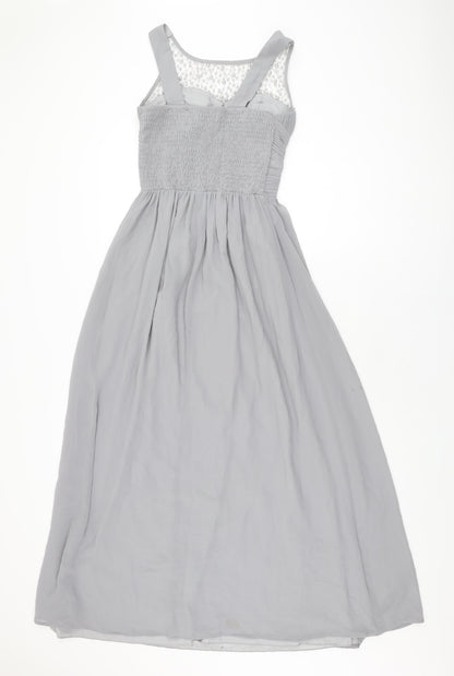 Little Mistress Womens Grey Polyester Maxi Size 10 Round Neck Pullover