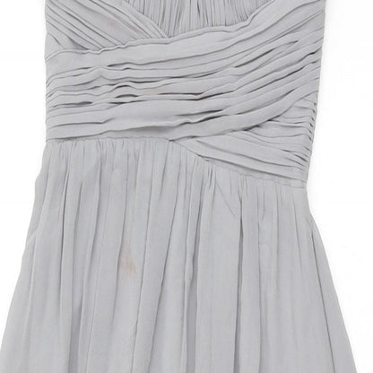 Little Mistress Womens Grey Polyester Maxi Size 10 Round Neck Pullover