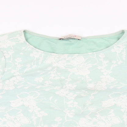 Womens UK Size 14 Per Una Green Basic T-Shirt