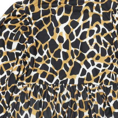 ASOS Womens Multicoloured Geometric Polyester Shift Size 8 Round Neck Pullover